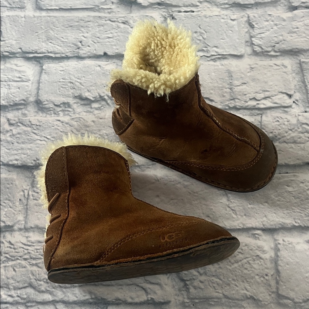 UGG Tan Shearling Toddler Booties